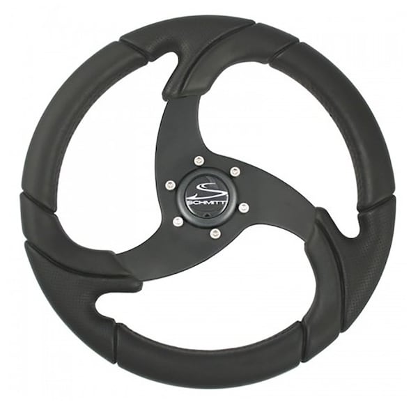 Schmitt Marine Folletto 14.2in Wheel - Black Polished Polyurethane - 3/4in Tapered Shaft PU026104-R - main